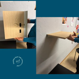 Regal, Holz 42 cm lang