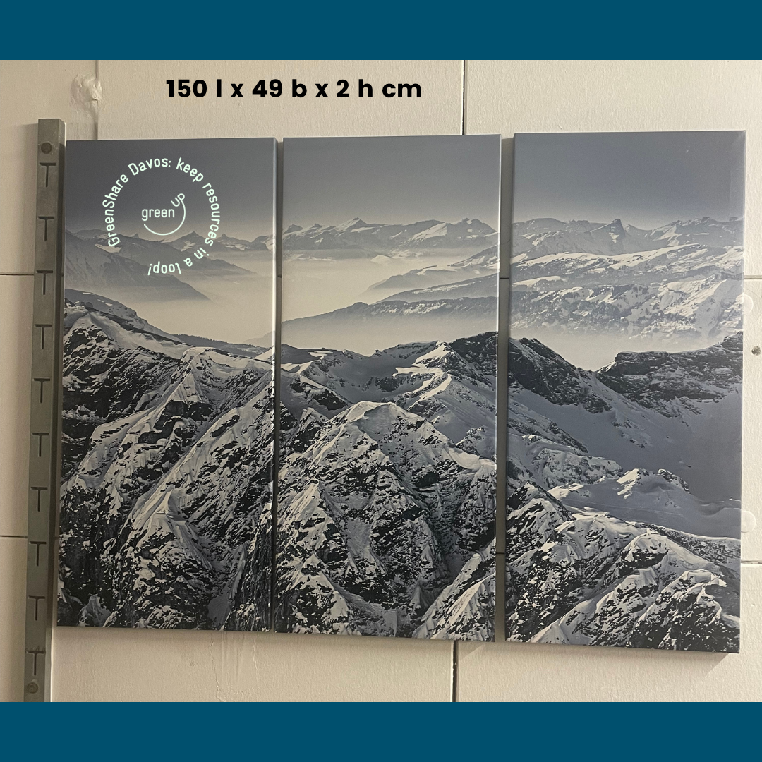 Schönes Bergpanorama-Triptychon